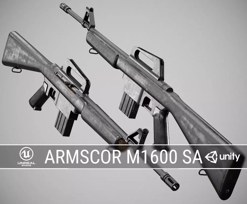 PBR ARMSCOR M1600 SA Low-poly 3D model_0
