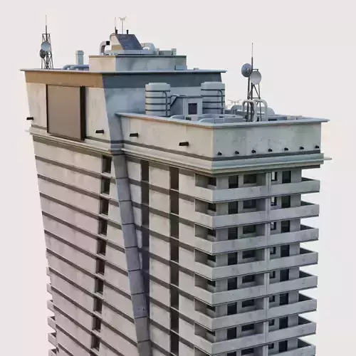 Building Skyscraper City Town Downtown Office Space Work Street