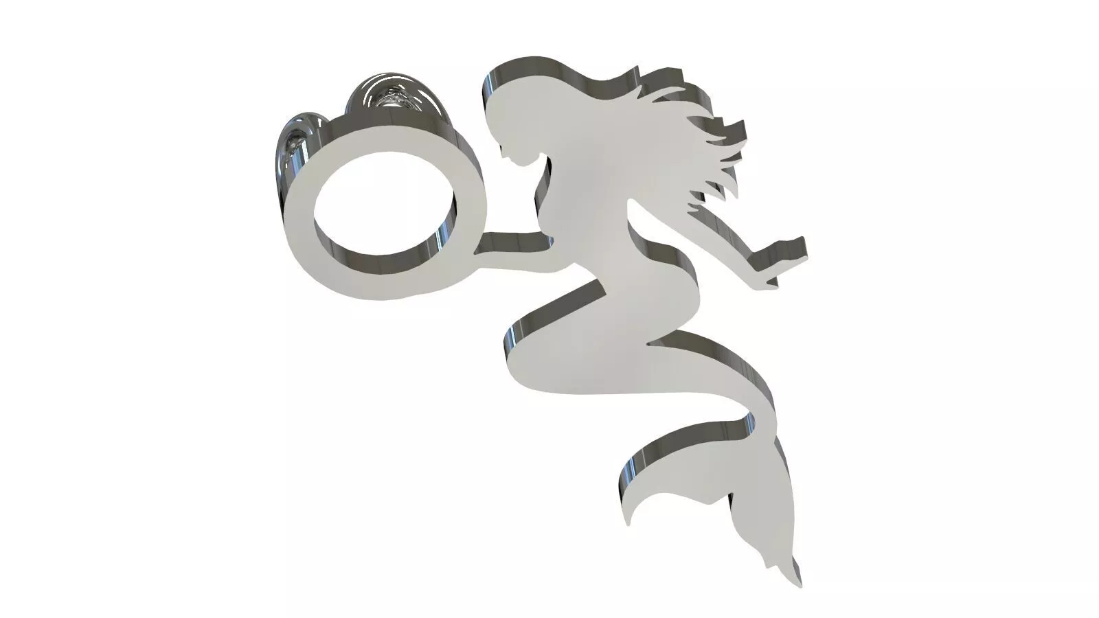 Mermaidpen mermaid holding ring 3D print model