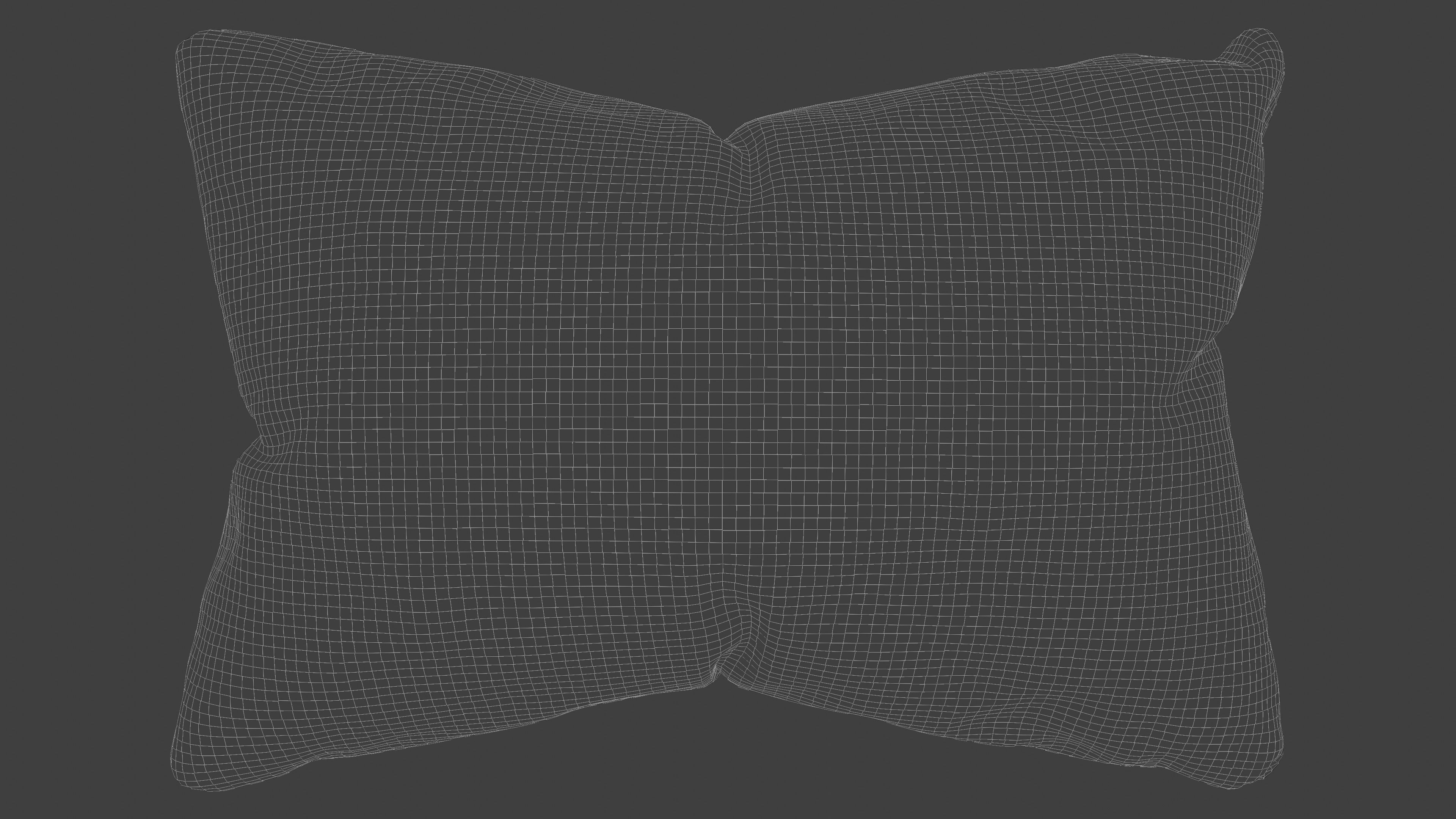 Worn Bed with separate Pillow 3D model_12