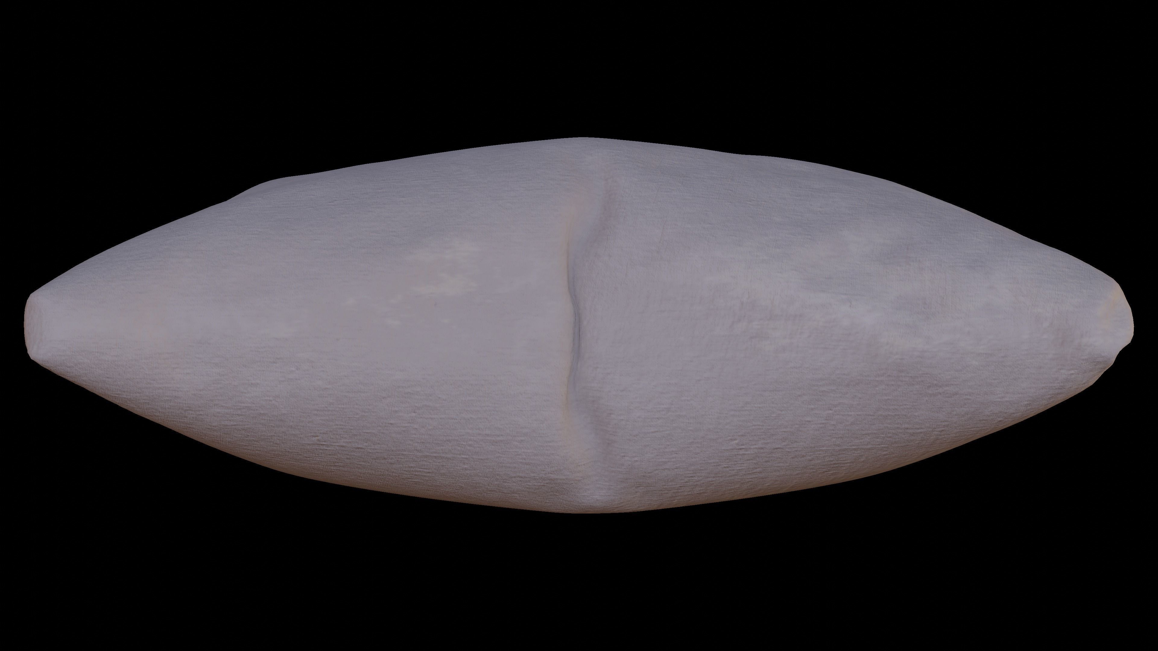 Worn Bed with separate Pillow 3D model_6