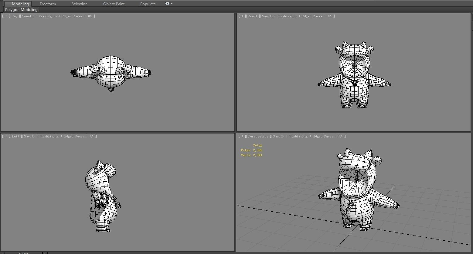 Cartoon cow costume Low-poly 3D model_6