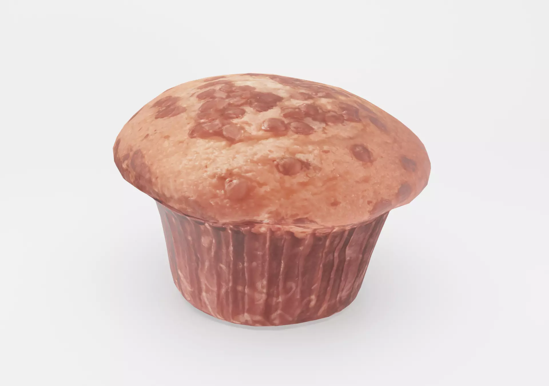 Chocolate Chip Muffin Low-poly 3D model_0