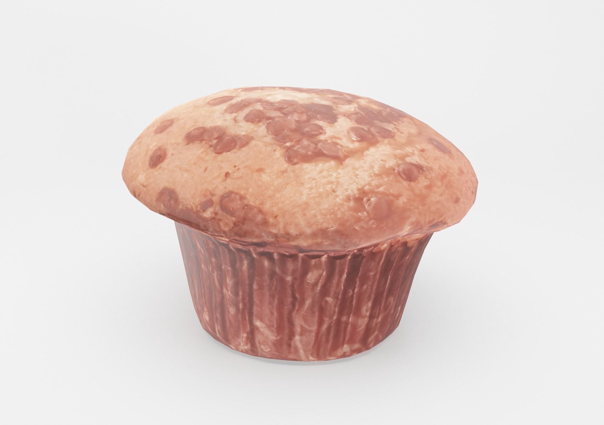 Chocolate Chip Muffin Low-poly 3D model_3