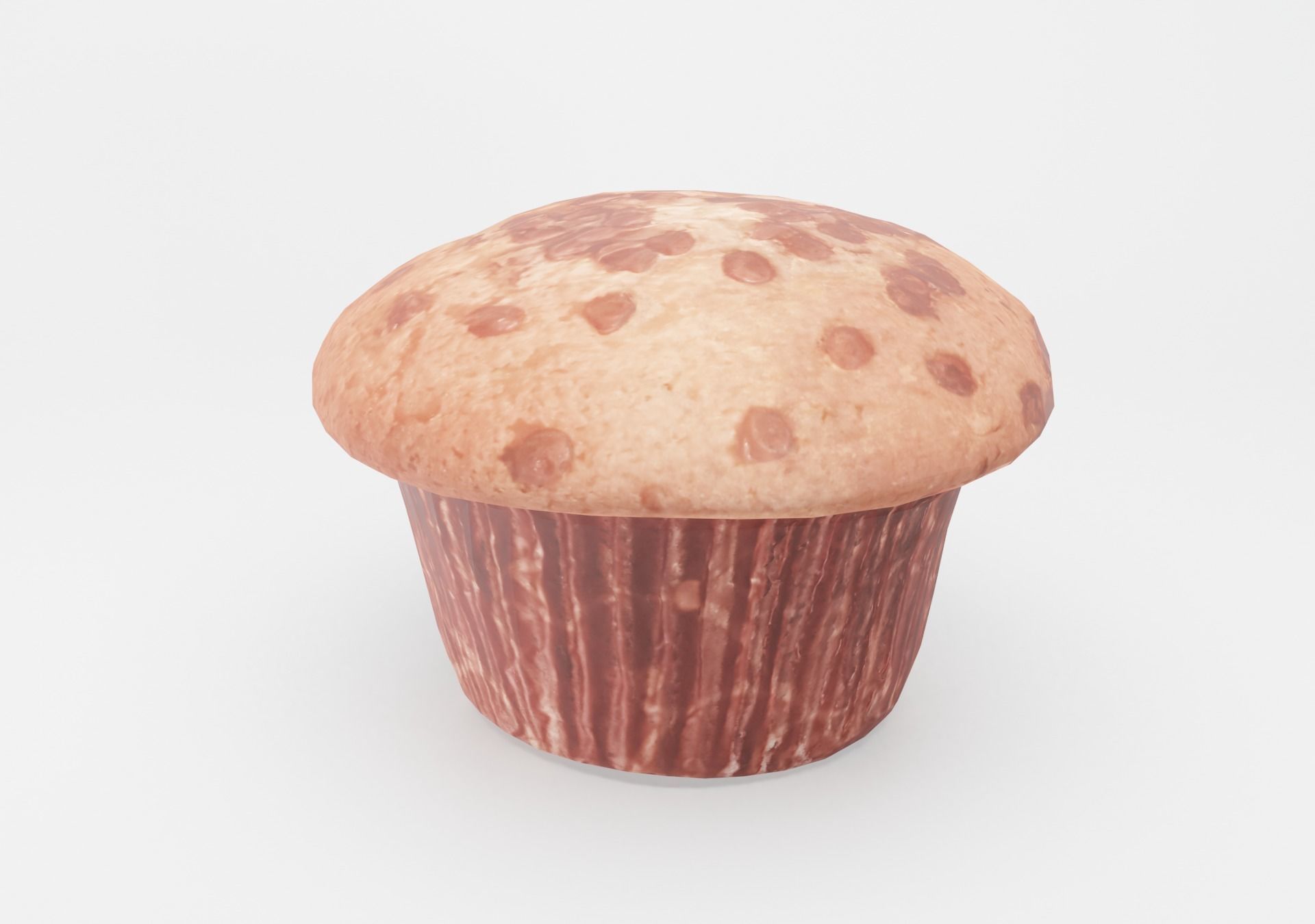 Chocolate Chip Muffin Low-poly 3D model_6