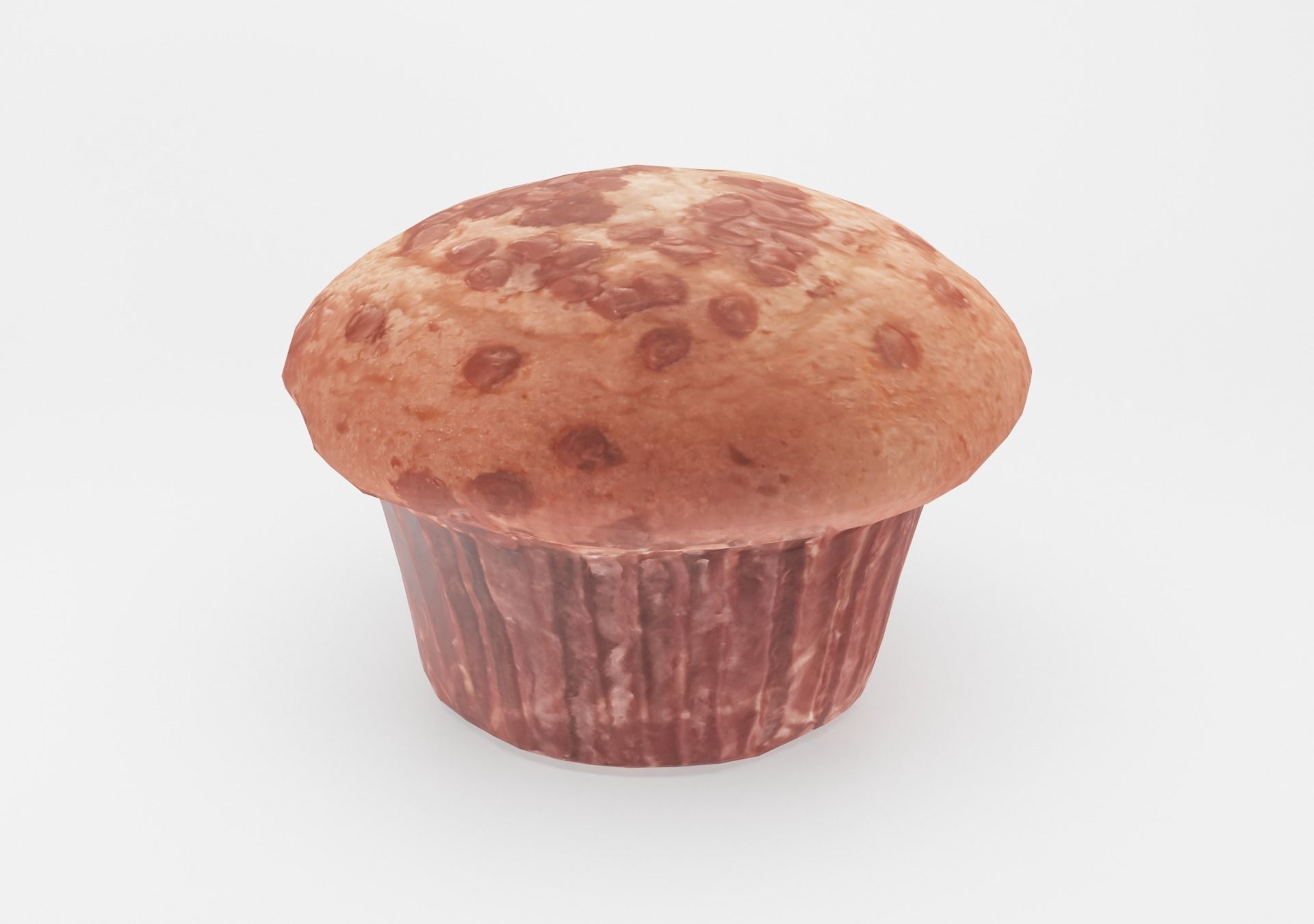 Chocolate Chip Muffin Low-poly 3D model_2