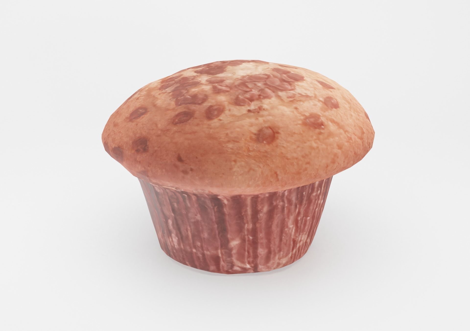 Chocolate Chip Muffin Low-poly 3D model_9