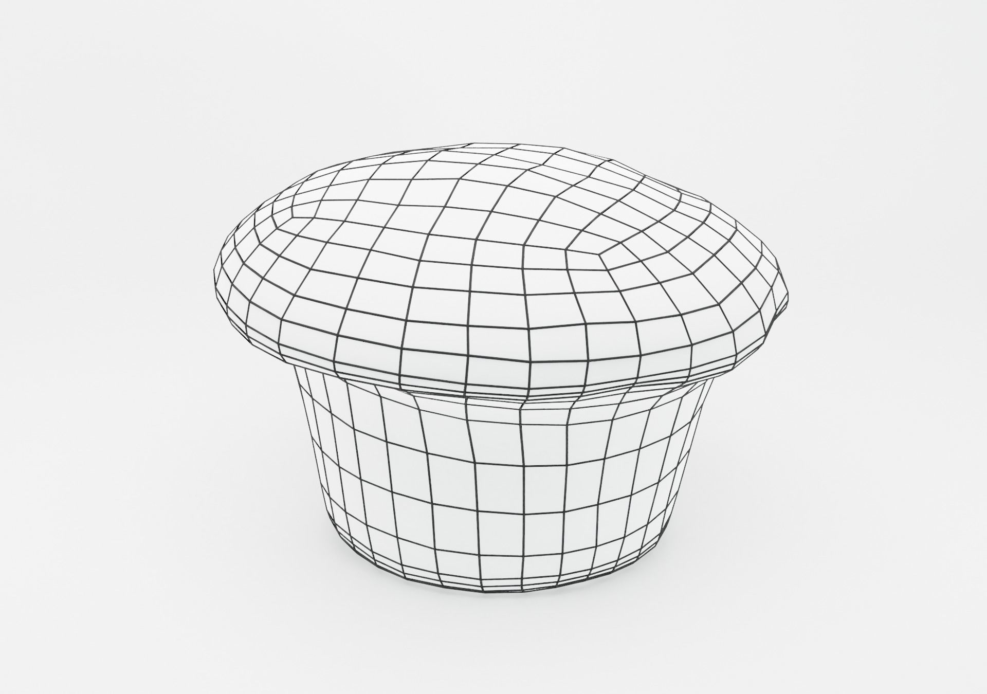 Chocolate Chip Muffin Low-poly 3D model_14