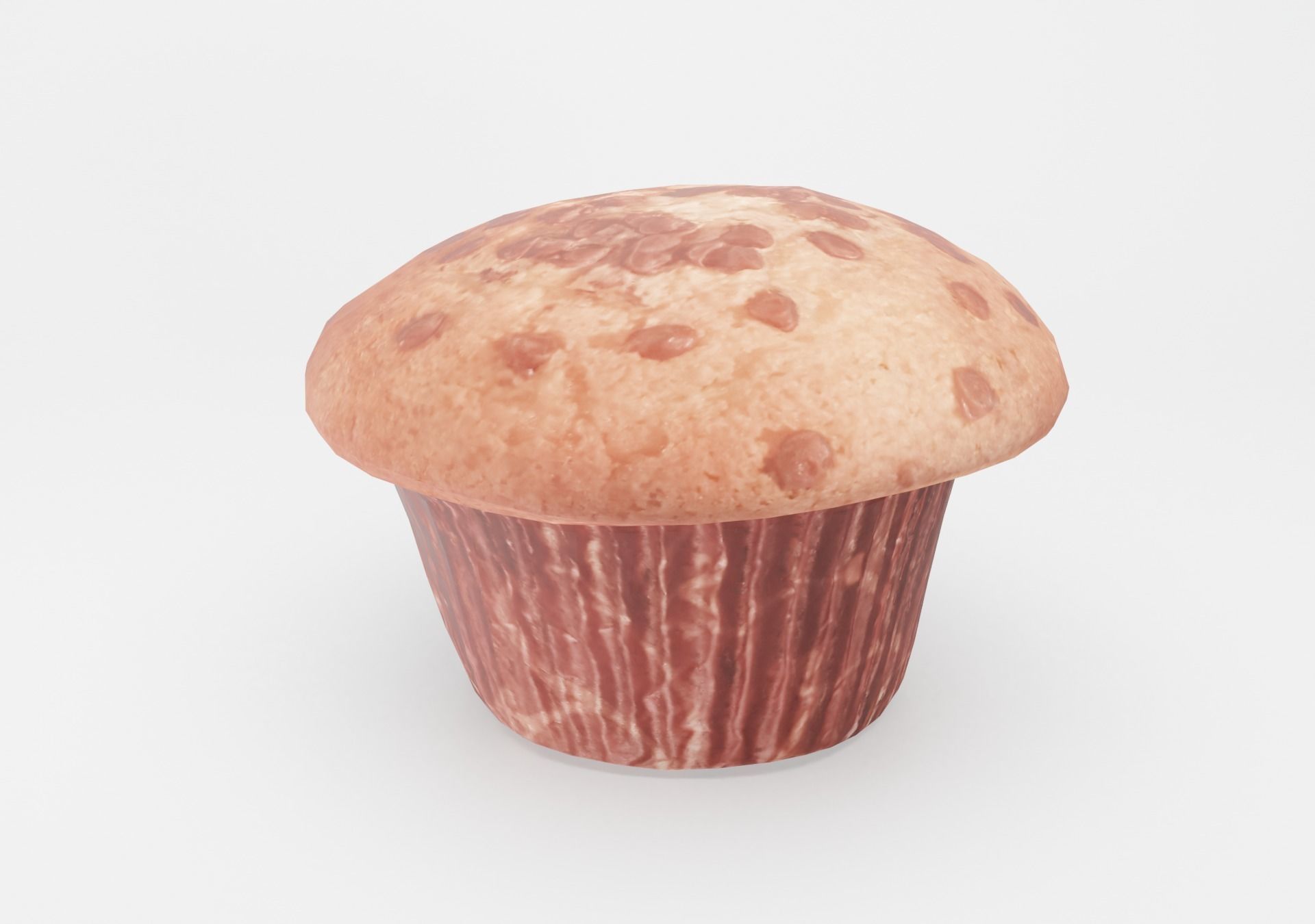 Chocolate Chip Muffin Low-poly 3D model_7