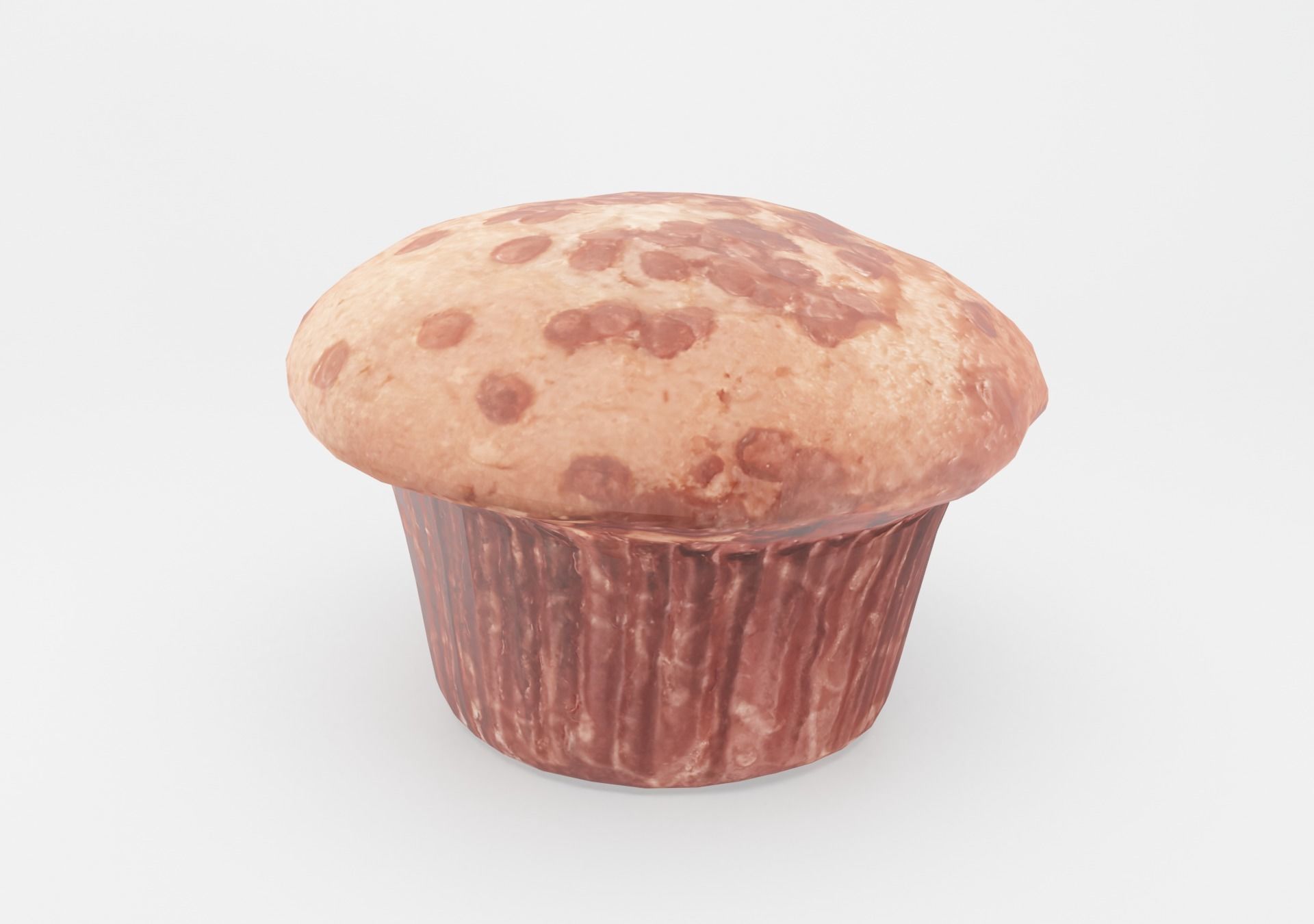 Chocolate Chip Muffin Low-poly 3D model_4