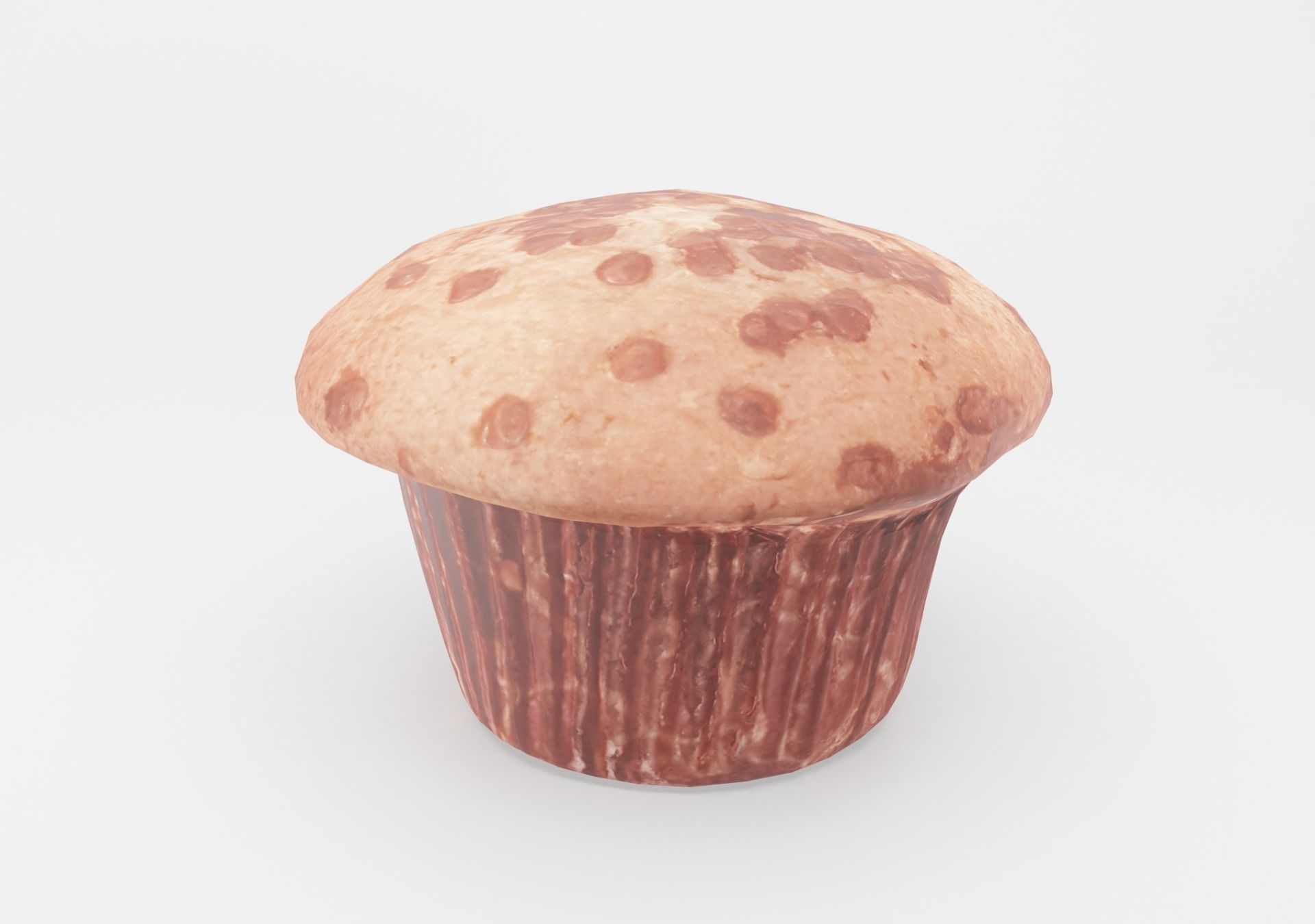 Chocolate Chip Muffin Low-poly 3D model_5