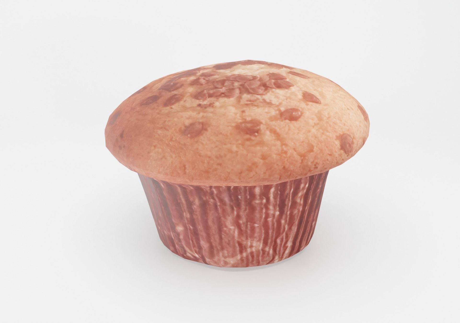 Chocolate Chip Muffin Low-poly 3D model_8