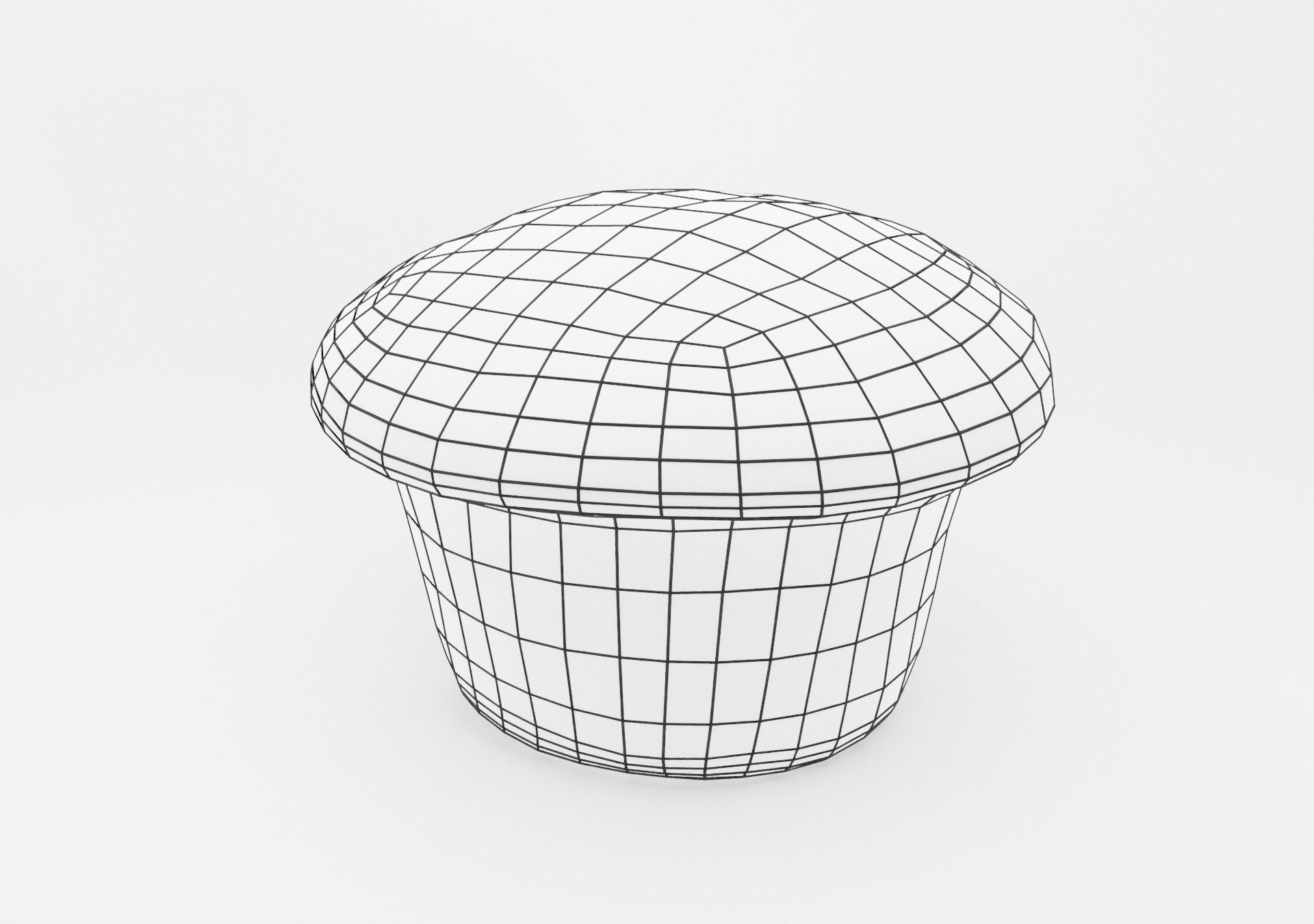 Chocolate Chip Muffin Low-poly 3D model_16