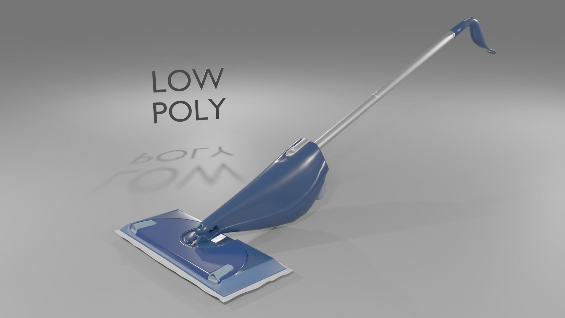 Hard floor mop High Poly Low Poly Low-poly 3D model_13