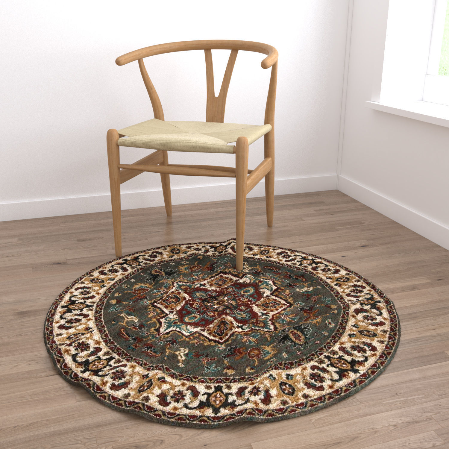 Round Rug Set 287 3D model_3