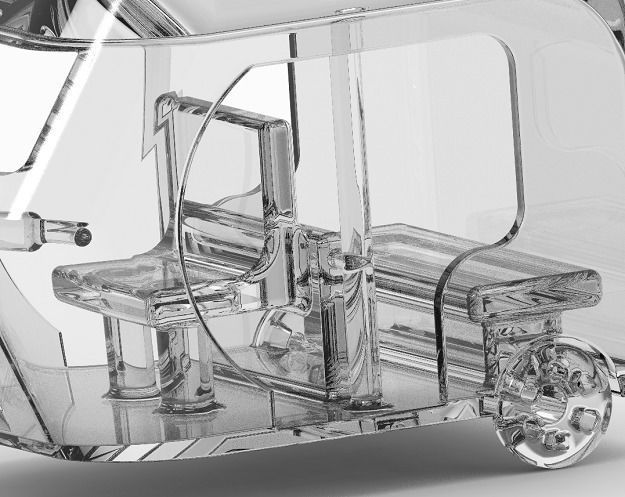 Stylish Auto Rickshaw 3D print model_2