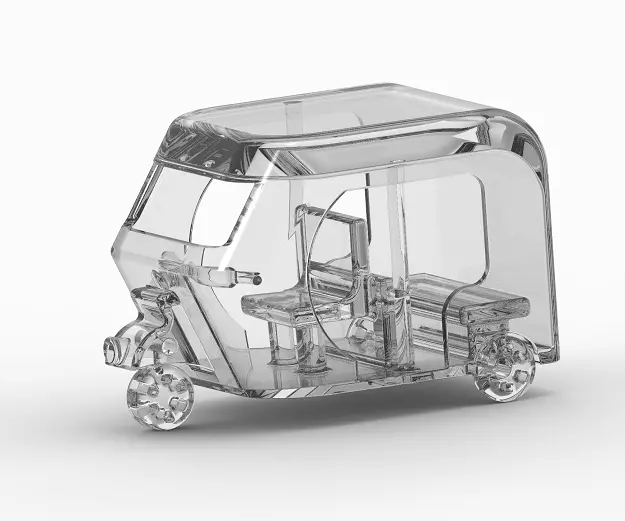 Stylish Auto Rickshaw 3D print model_0