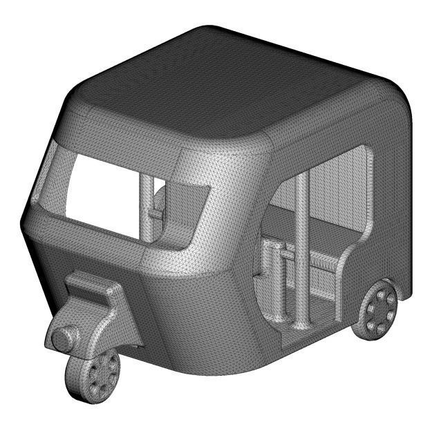 Stylish Auto Rickshaw 3D print model_8