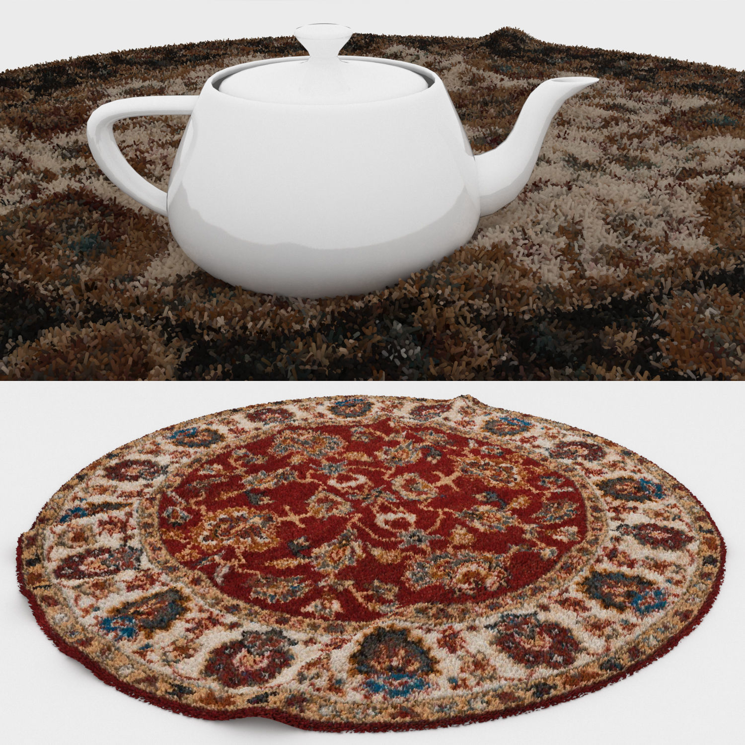 Round Rug Set 289 3D model_2