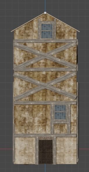 old medieval home tower  3D model_1