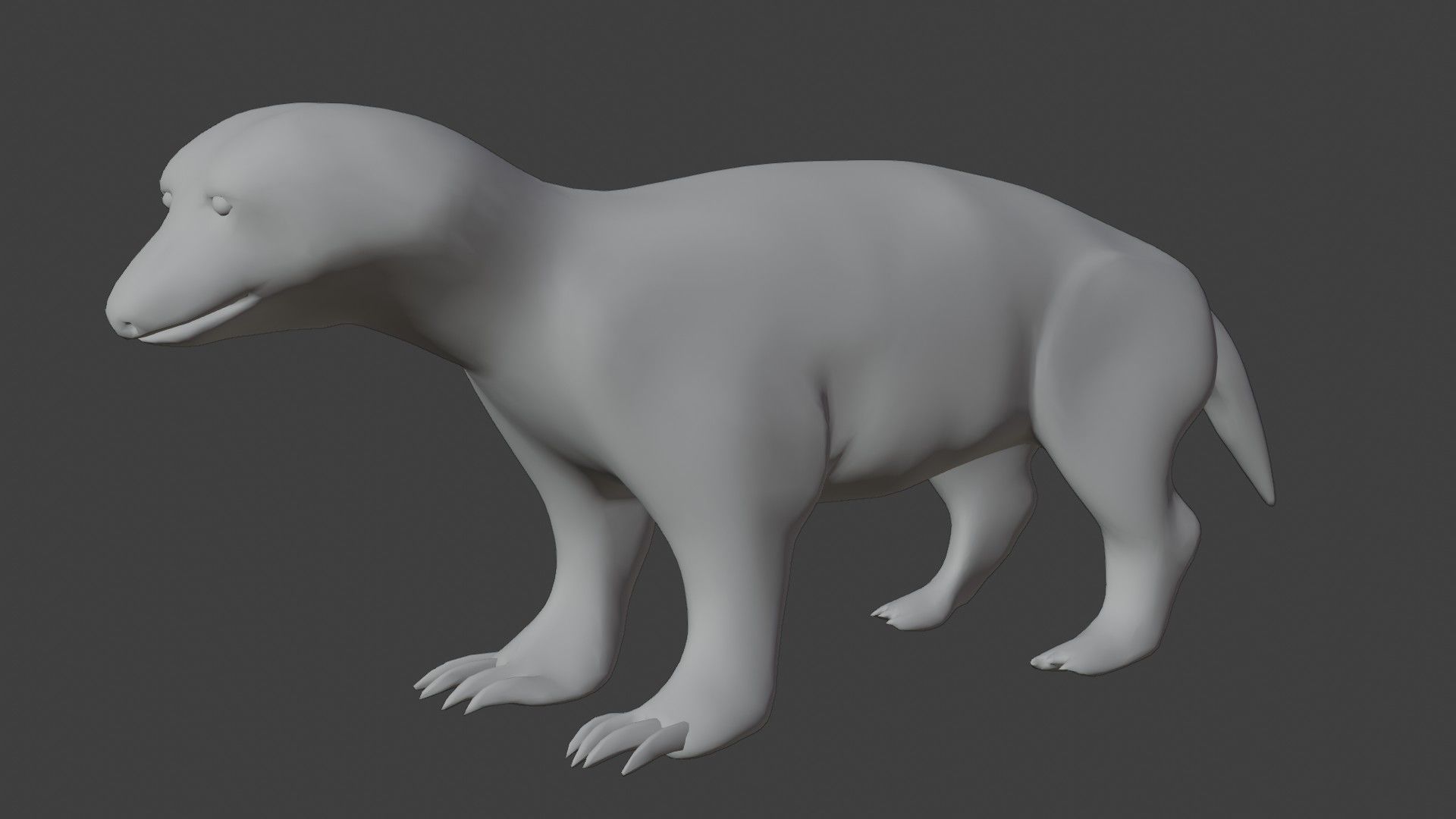 Honey Badger Low-poly 3D model_5