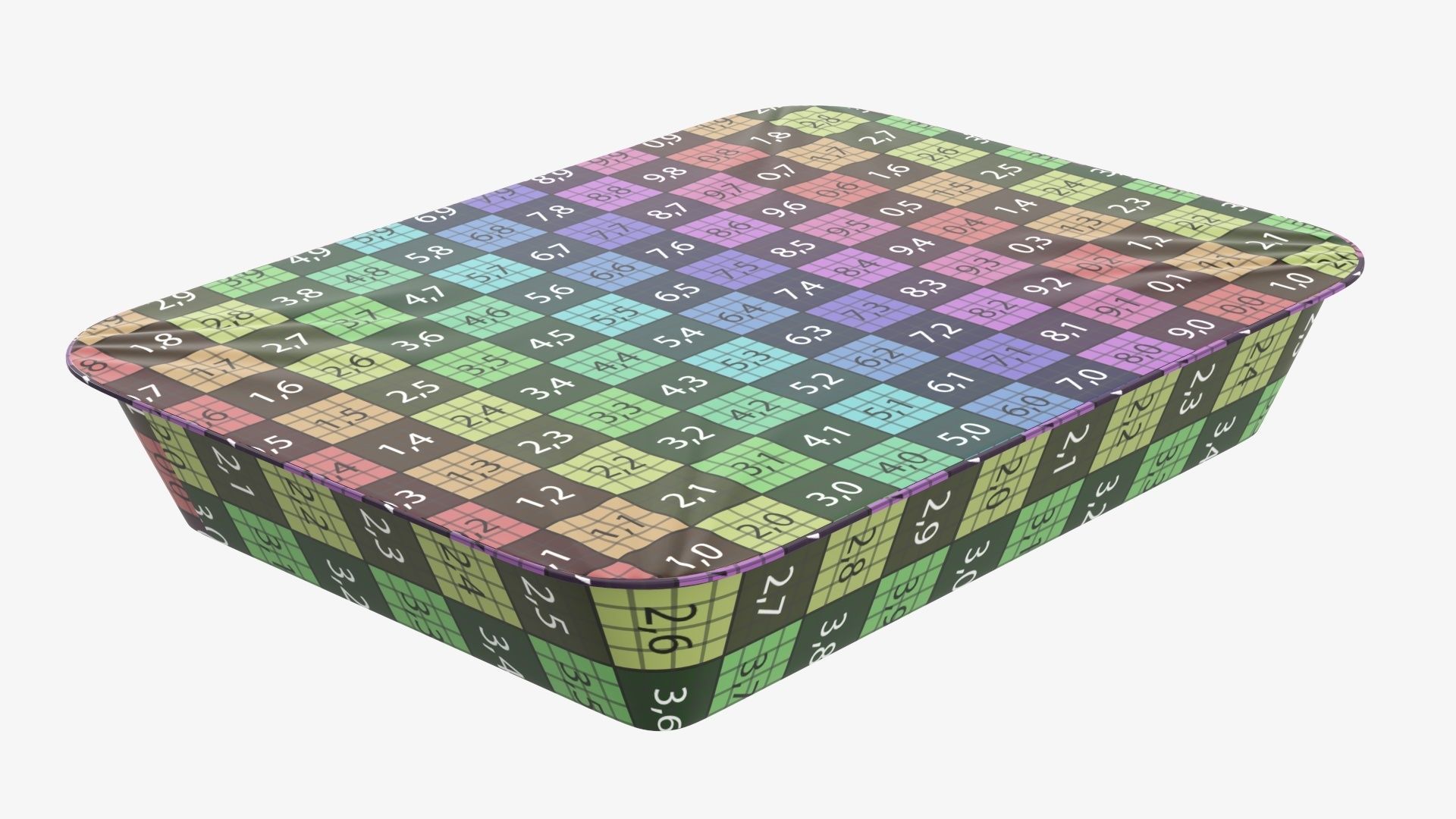 Plastic food container tray box with foil mockup 01 3D model_11