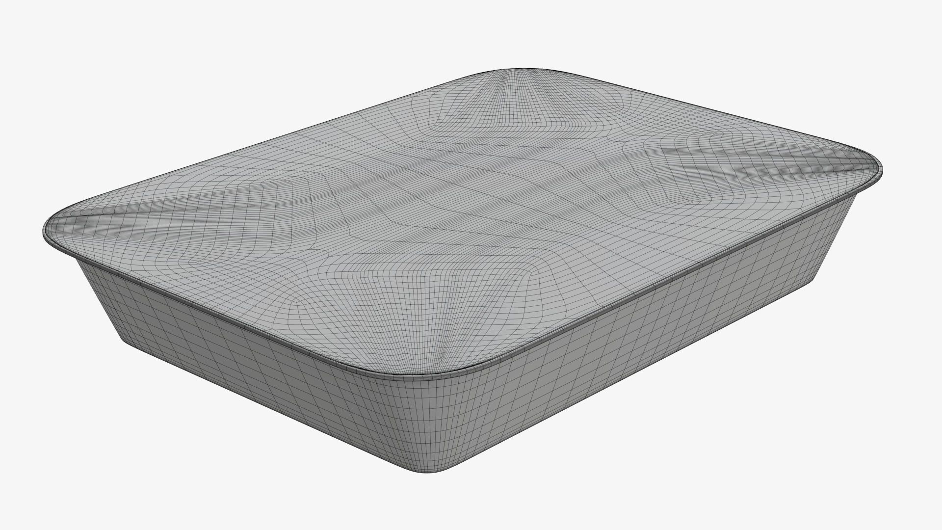 Plastic food container tray box with foil mockup 01 3D model_6