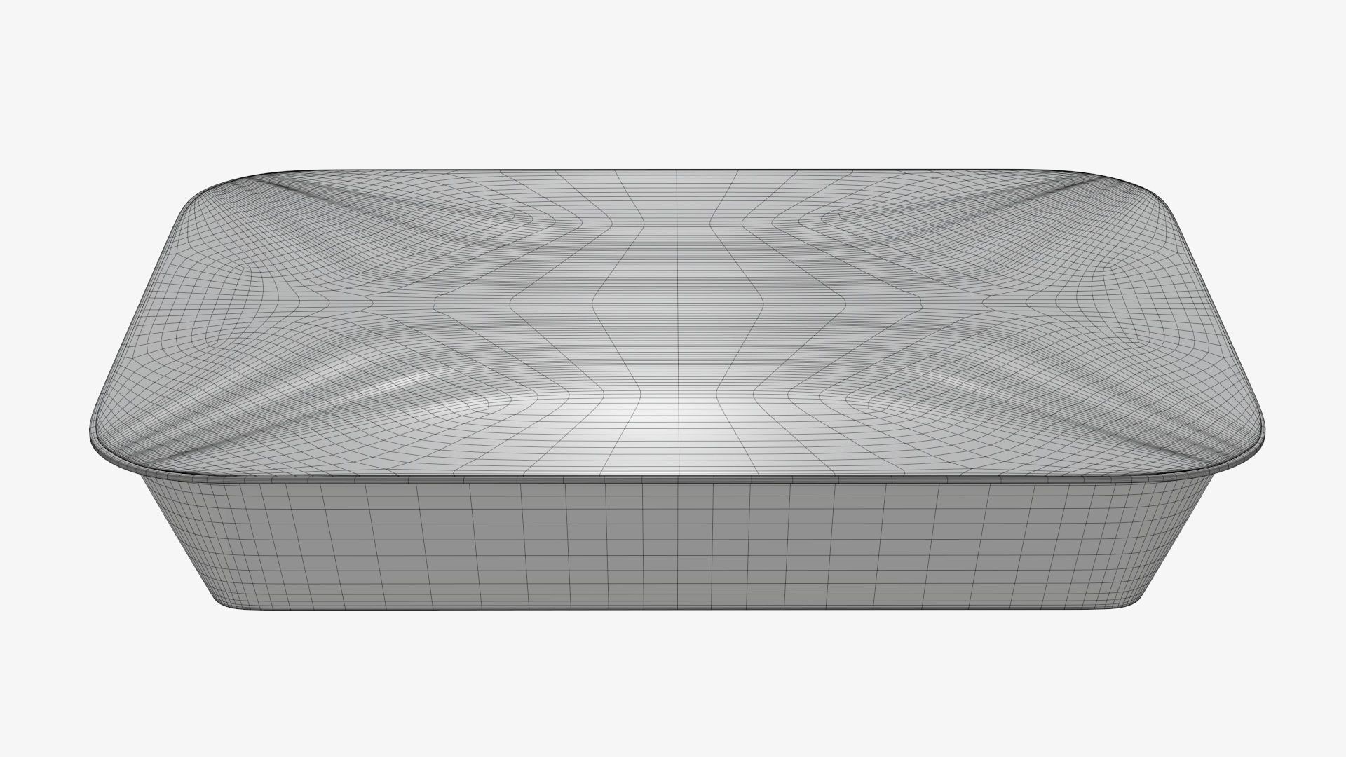 Plastic food container tray box with foil mockup 01 3D model_7
