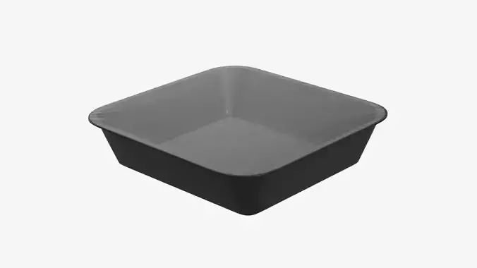 Plastic food container tray box with foil mockup 03