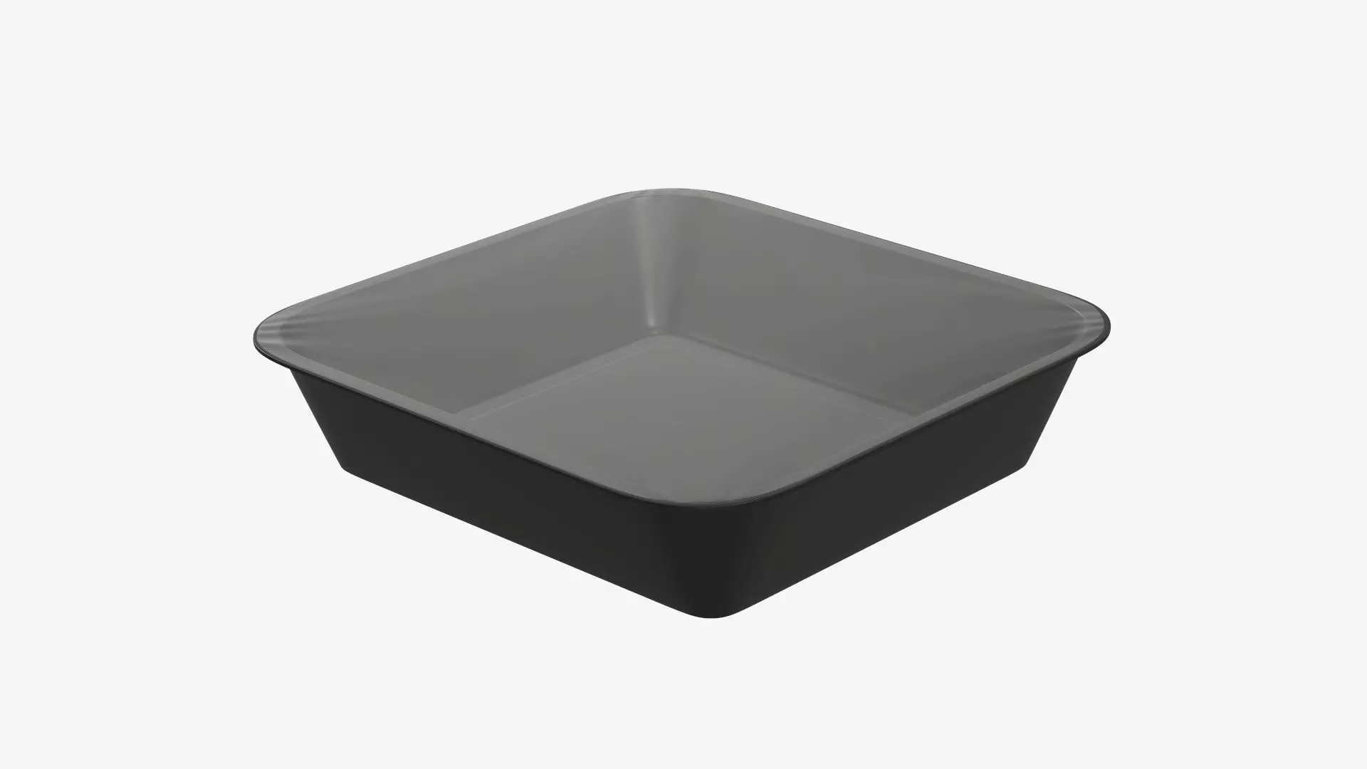 Plastic food container tray box with foil mockup 03 3D model_0