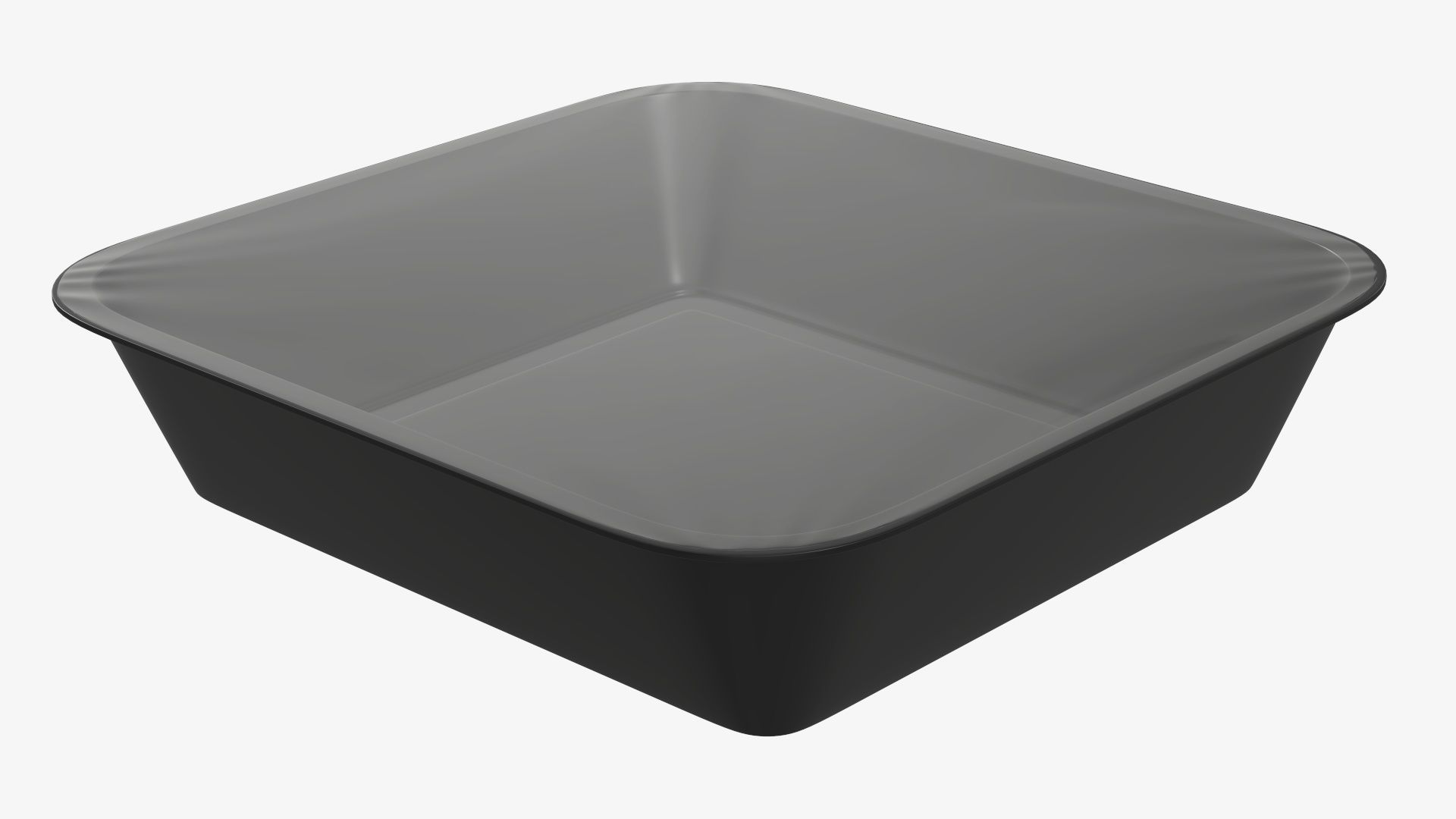 Plastic food container tray box with foil mockup 03 3D model_1