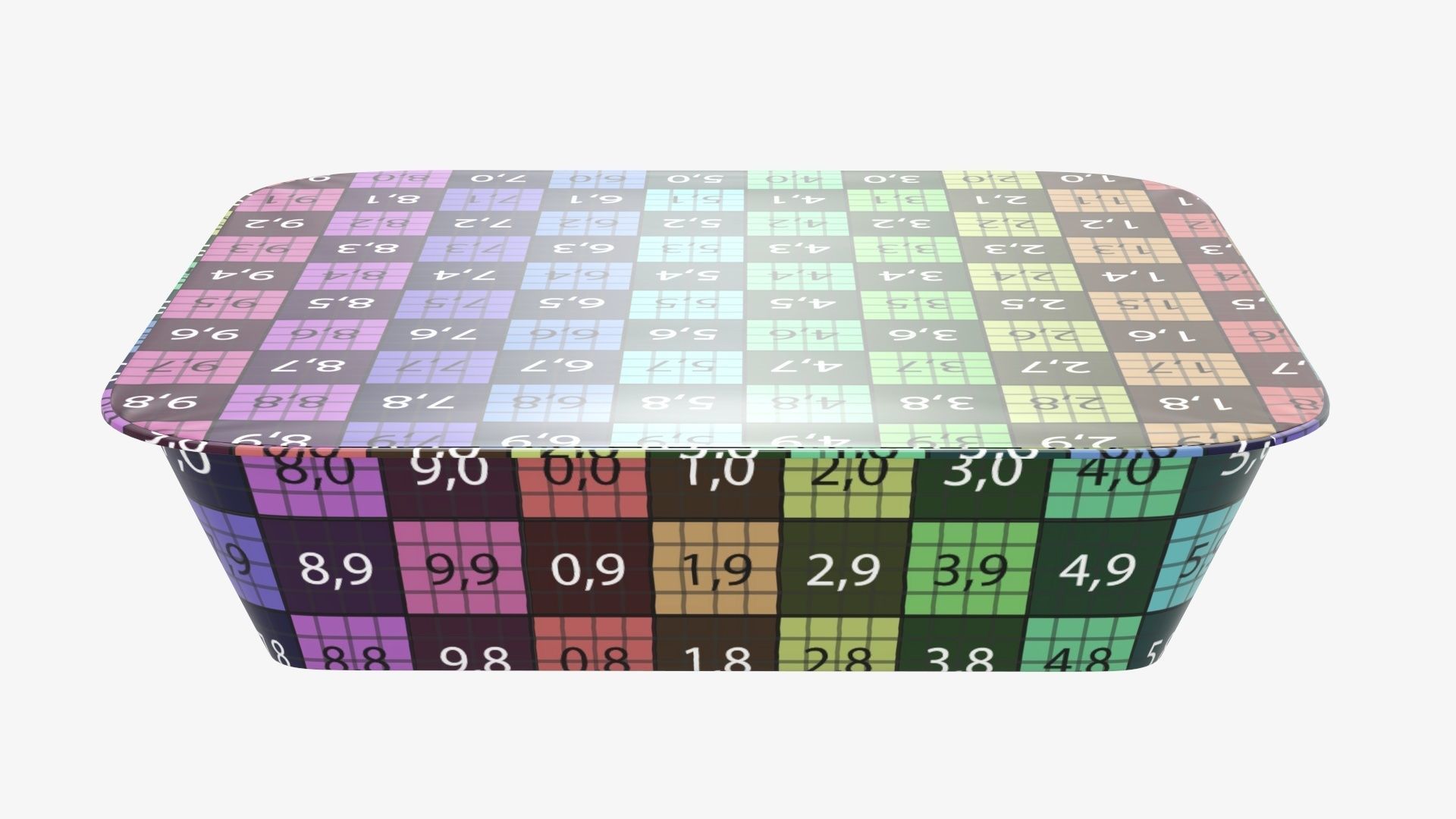 Plastic food container tray box with foil mockup 03 3D model_12