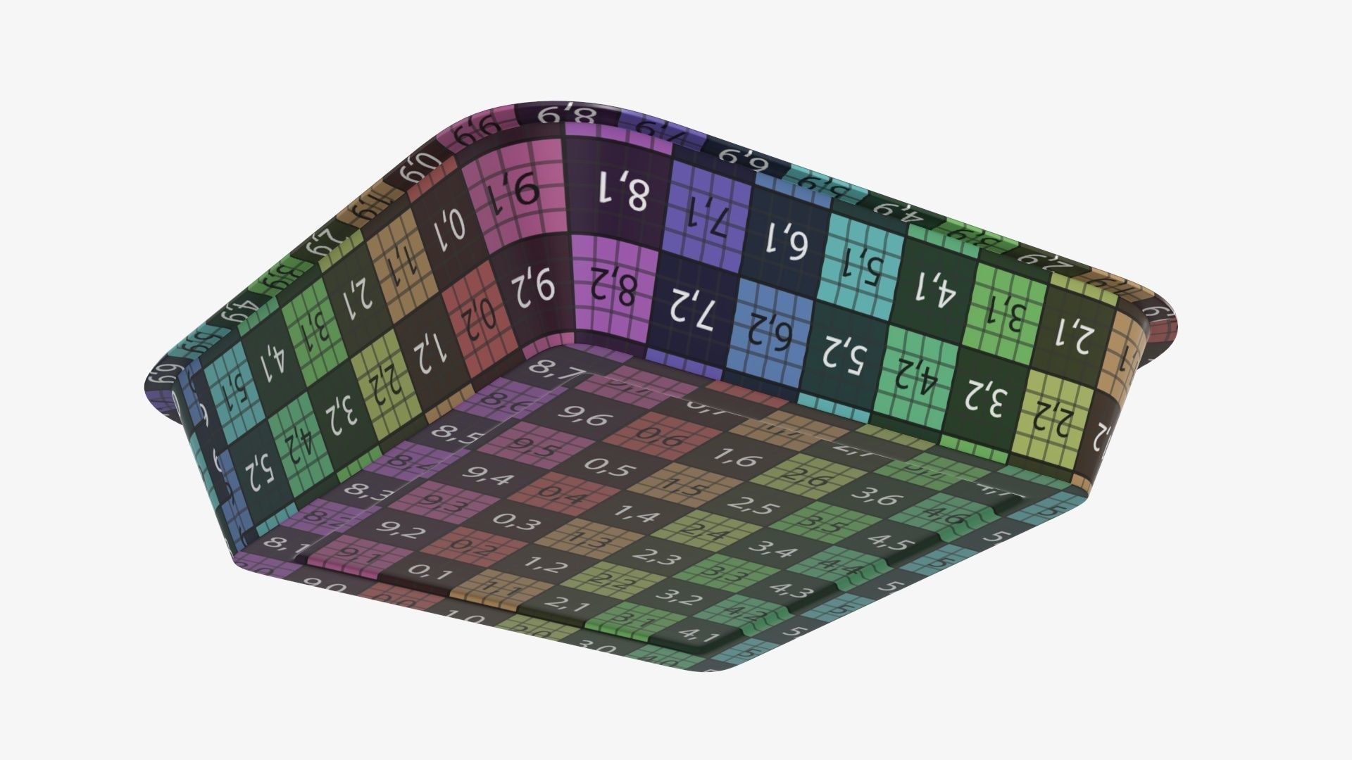 Plastic food container tray box with foil mockup 03 3D model_14