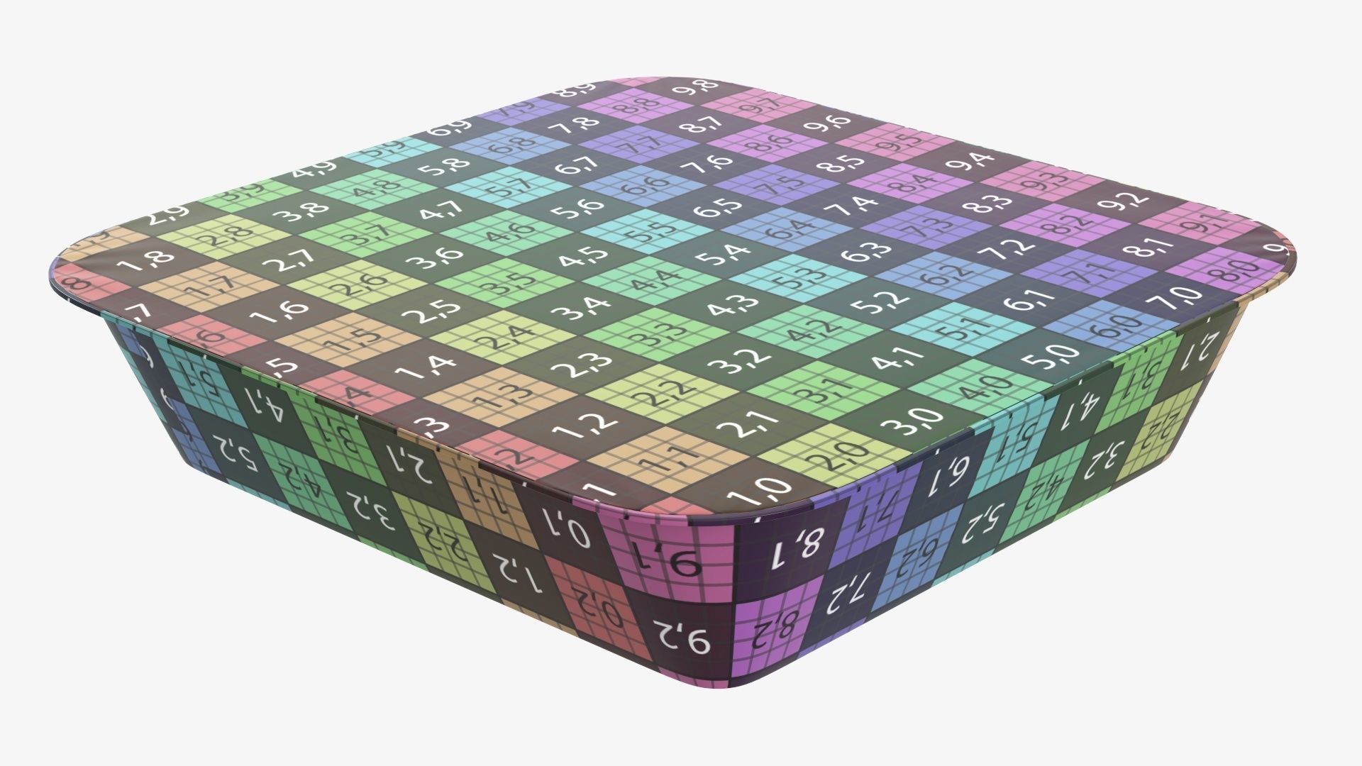 Plastic food container tray box with foil mockup 03 3D model_11