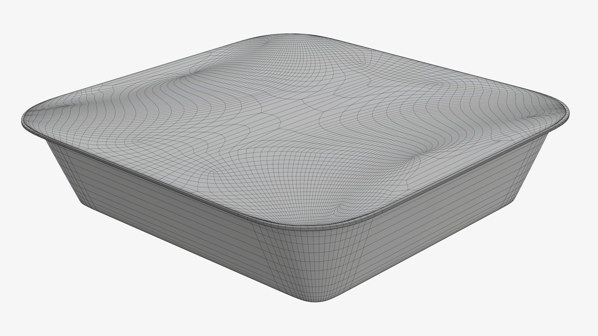 Plastic food container tray box with foil mockup 03 3D model_6