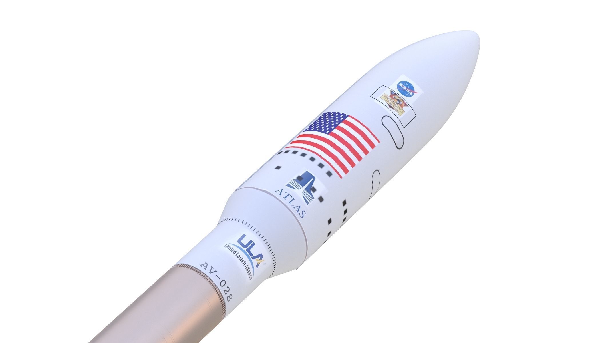Atlas V 541 Mars Curiosity Rover Mission  3D model_5