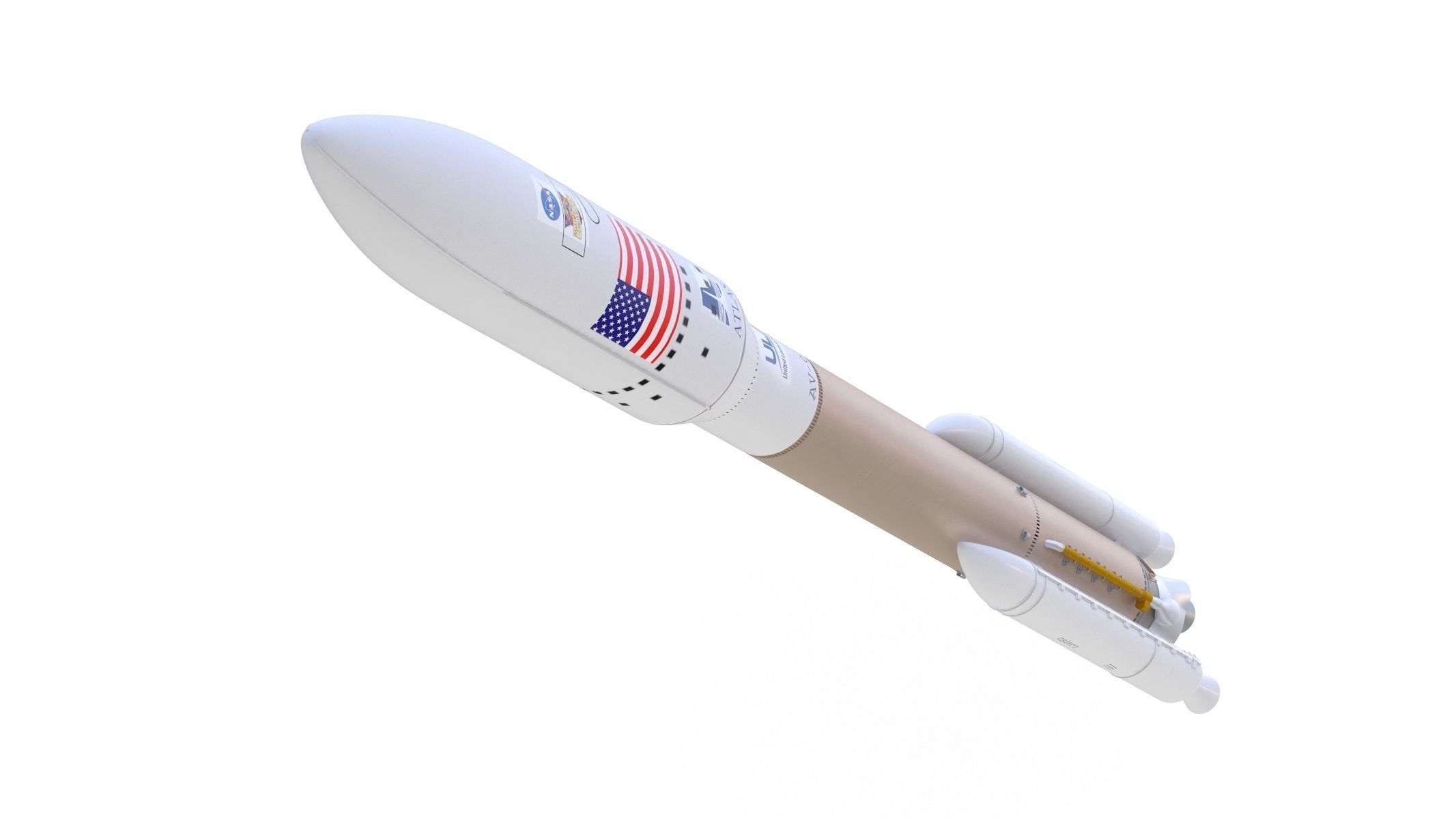 Atlas V 541 Mars Curiosity Rover Mission  3D model_2