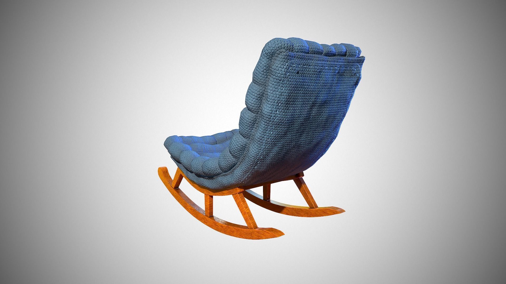Rocking chair Free low-poly 3D model_4
