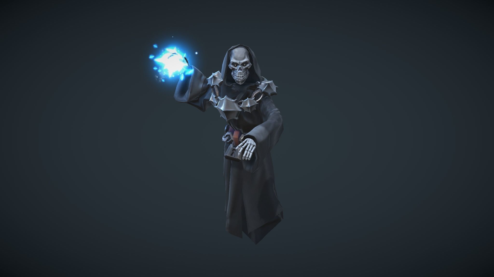 Ghost With Scythe Low-poly 3D model_3