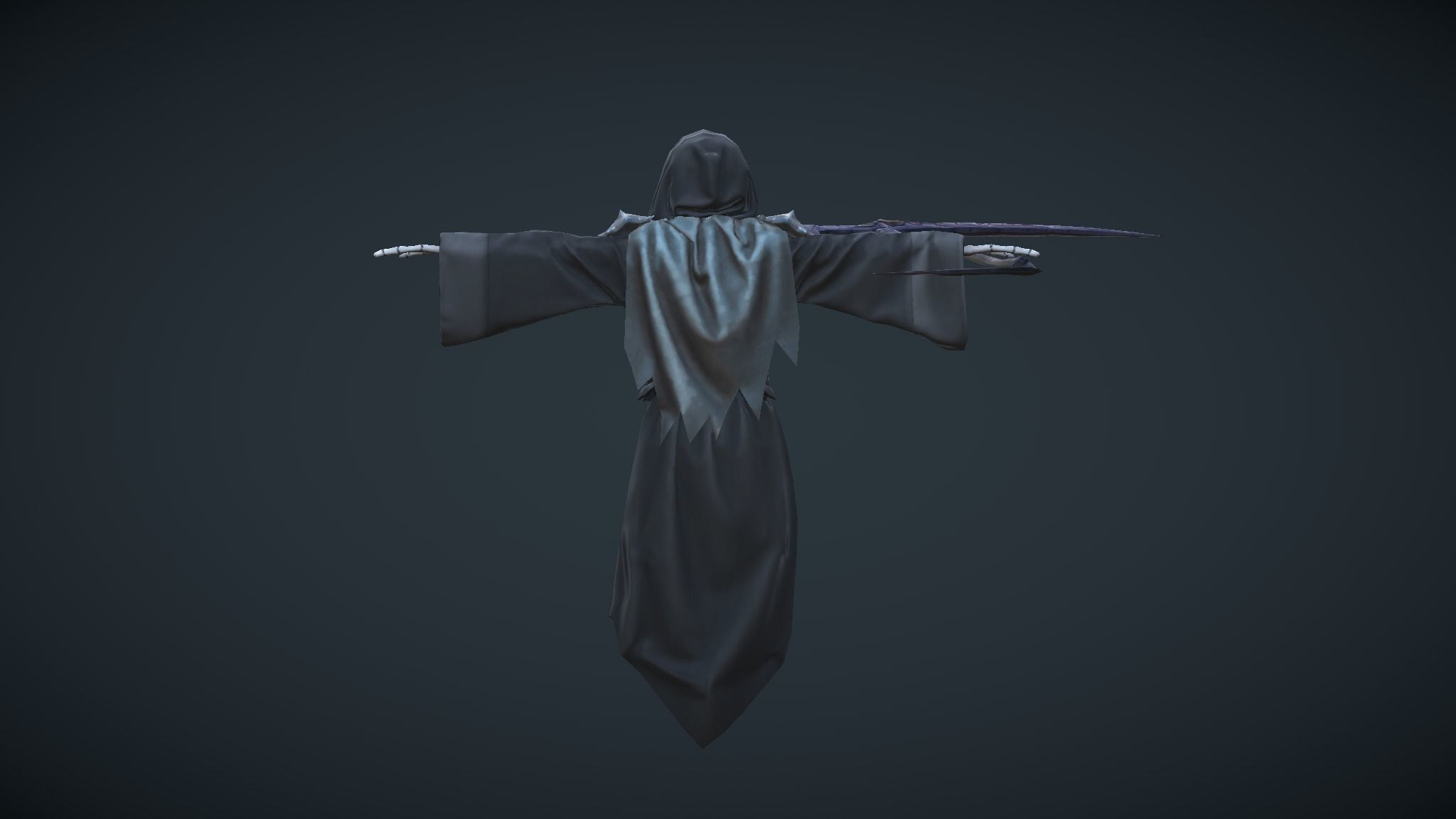 Ghost With Scythe Low-poly 3D model_5