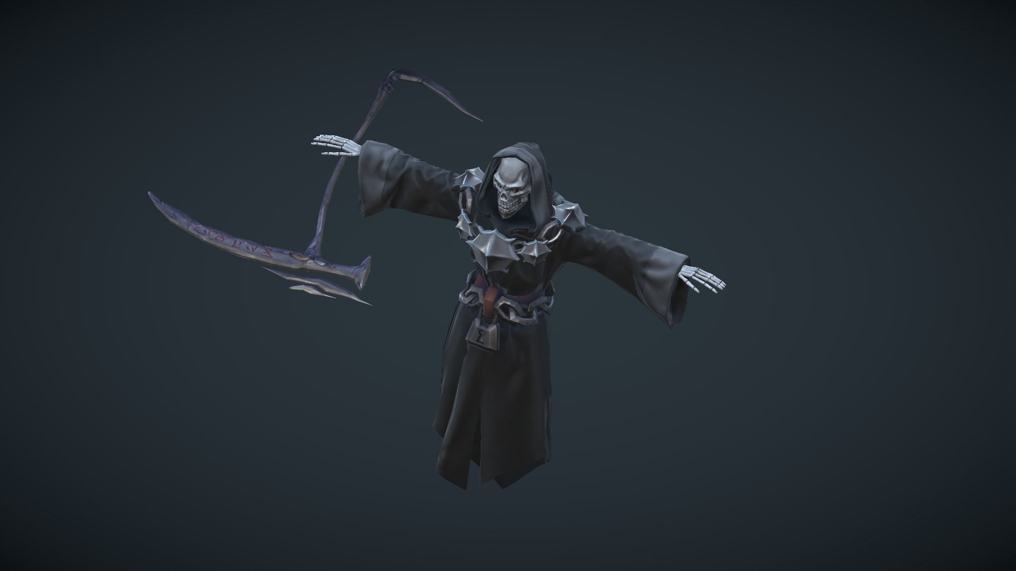 Ghost With Scythe Low-poly 3D model_11