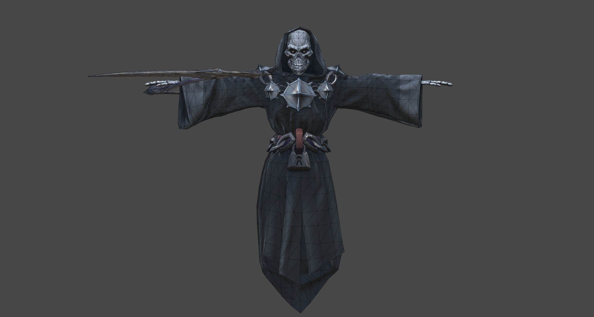 Ghost With Scythe Low-poly 3D model_4
