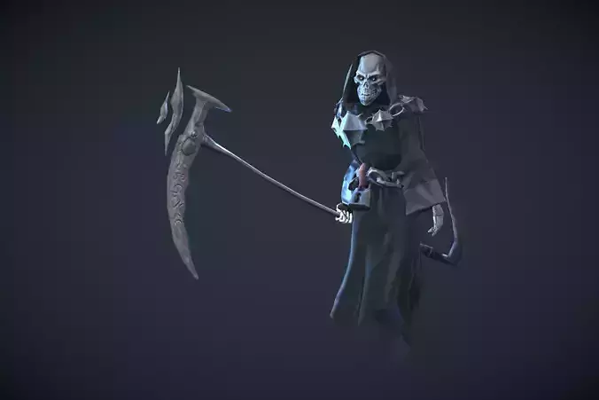 Ghost With Scythe Low-poly 3D model