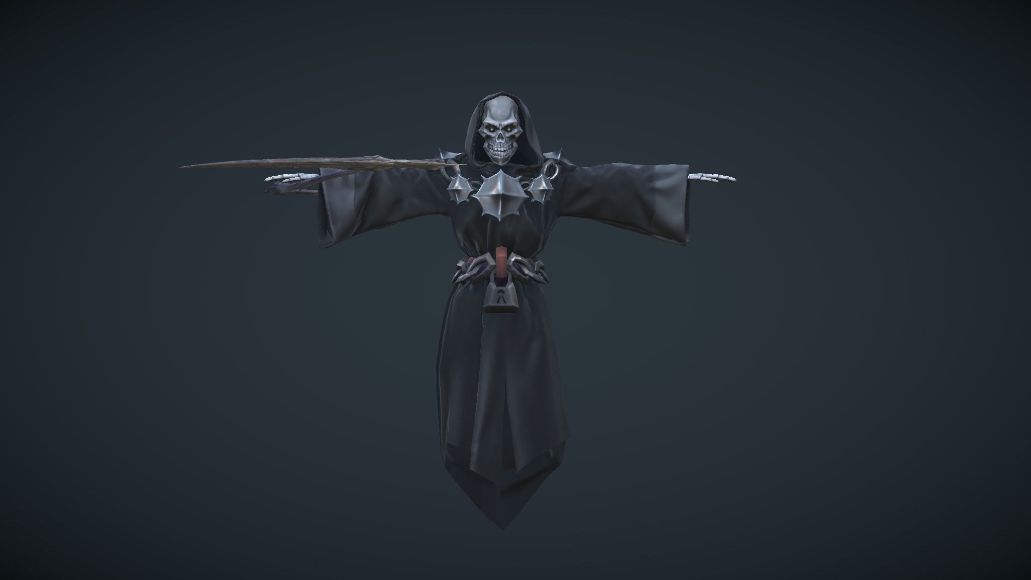 Ghost With Scythe Low-poly 3D model_10