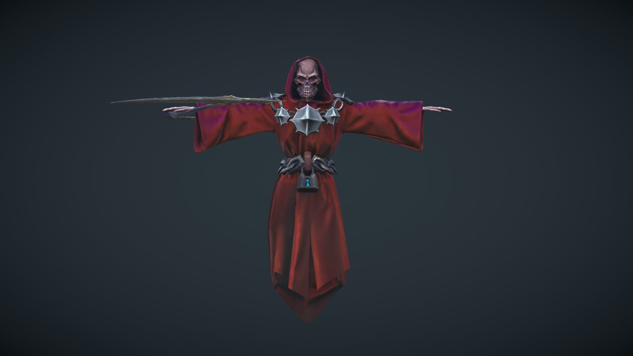 Ghost With Scythe Low-poly 3D model_7