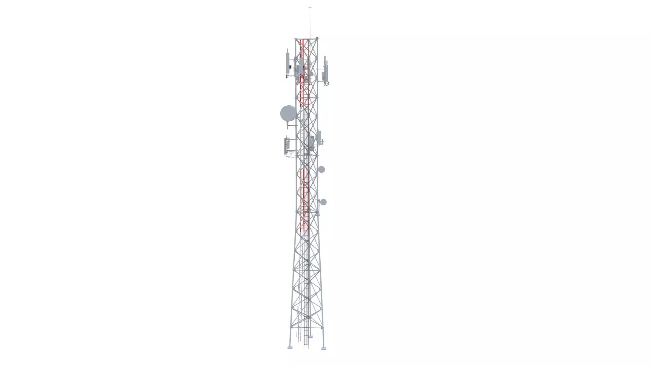 Telecommunication Tower 03  Low-poly 3D model_0