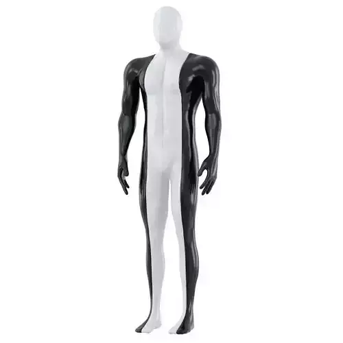 Male sports mannequin black with white color 115