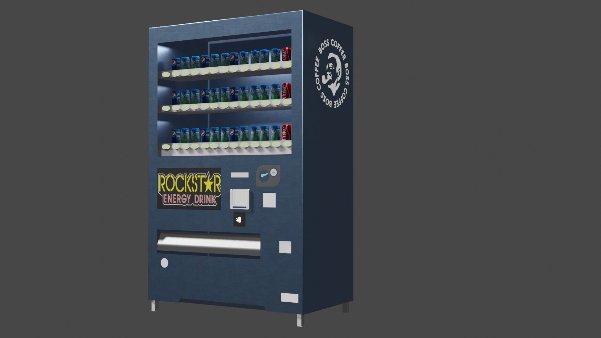 Vending Machine  Free low-poly 3D model_1
