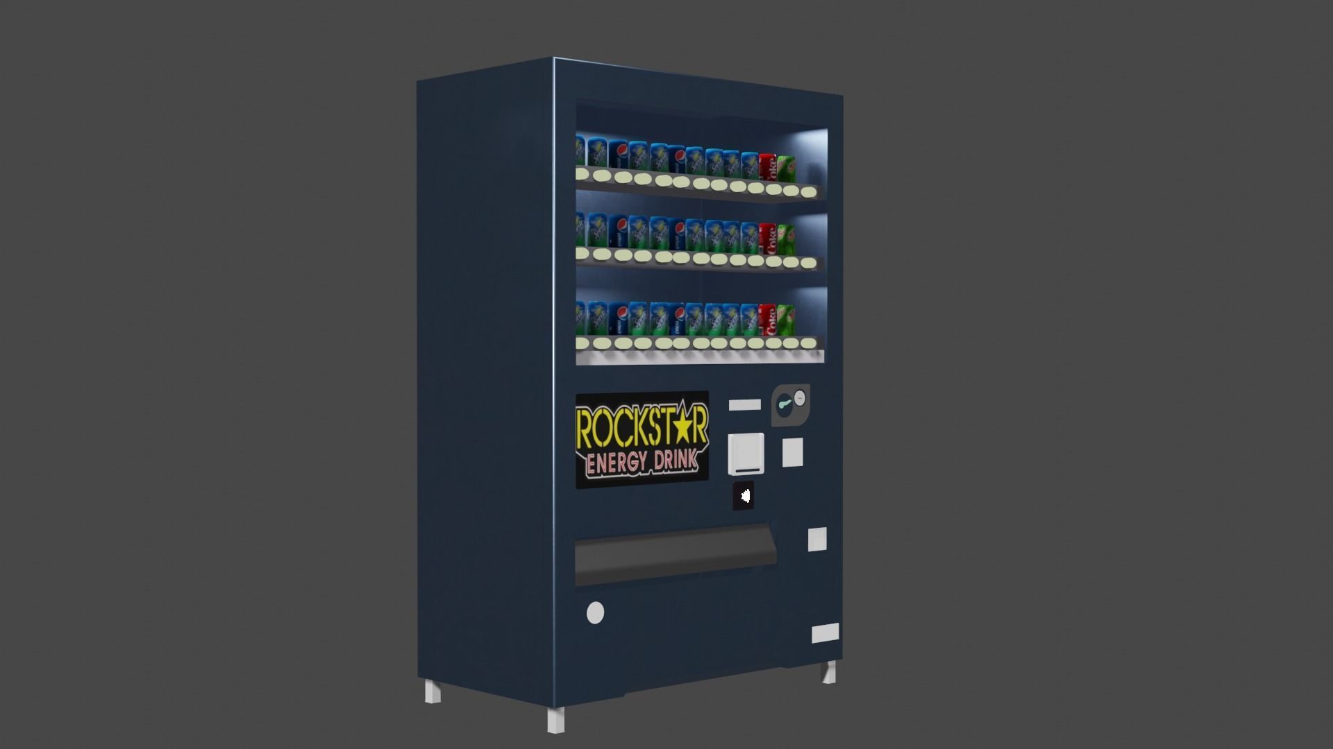 Vending Machine  Free low-poly 3D model_2