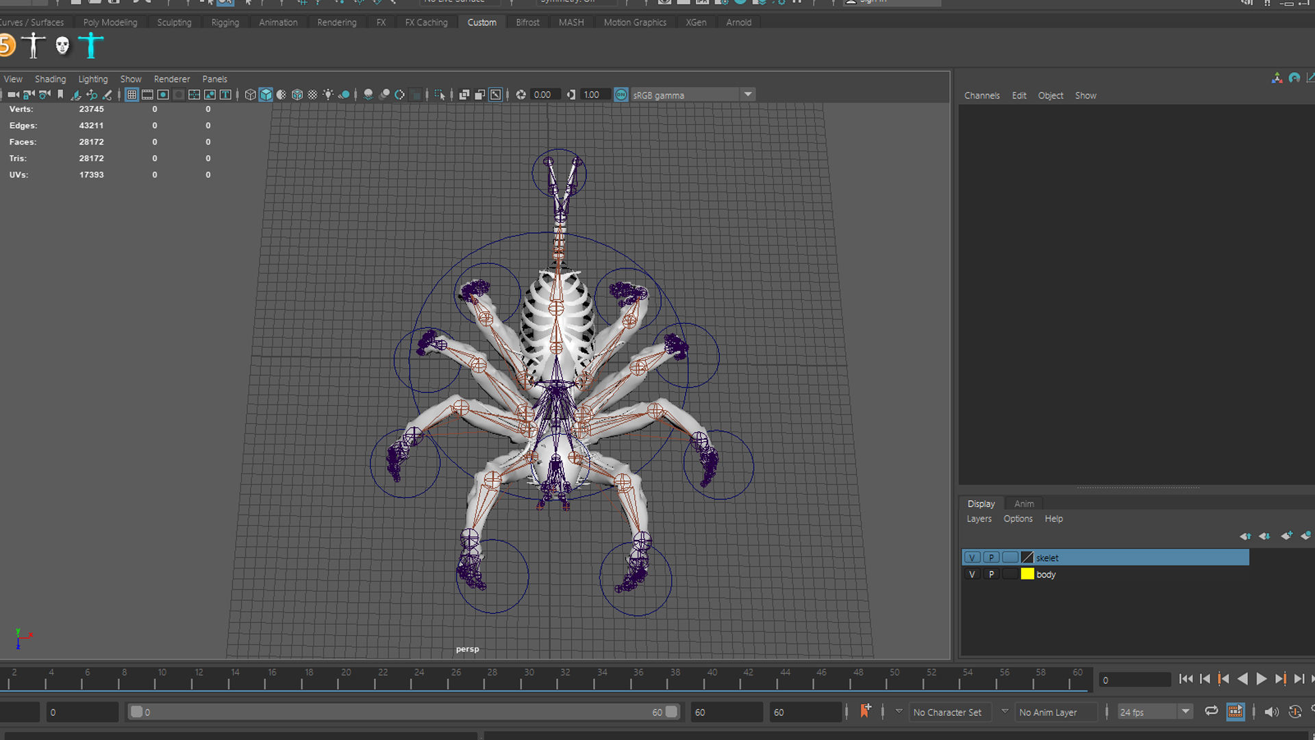 Monster Bone Spider Low-poly 3D model_21